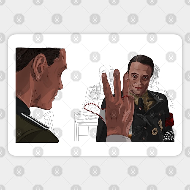 Inglourious Basterds: 3 Glasses Magnet by 51Deesigns